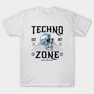 TECHNO - Techno Zone Skull (Black) T-Shirt